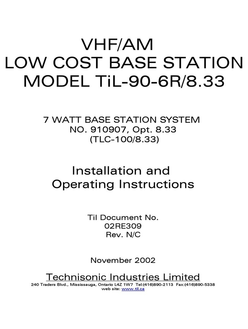 Technisonic Industries Limited TiL-90-6R/8.33 User manual