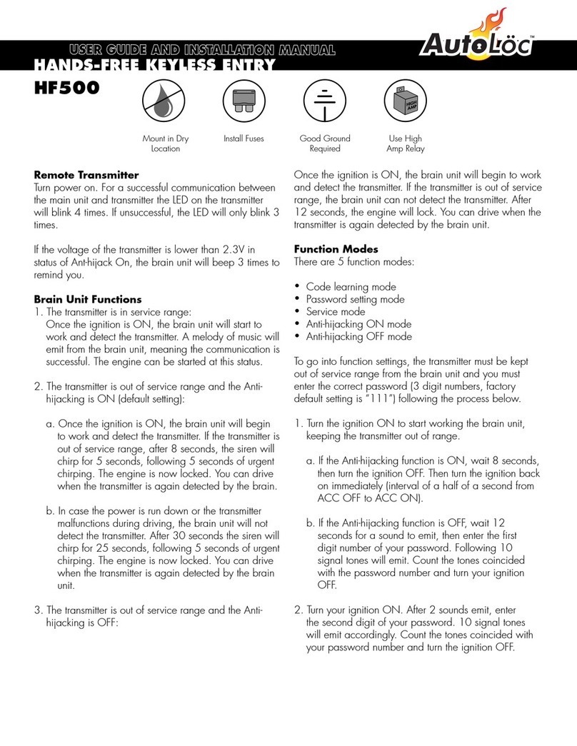 AutoLoc HF500 Instruction Manual