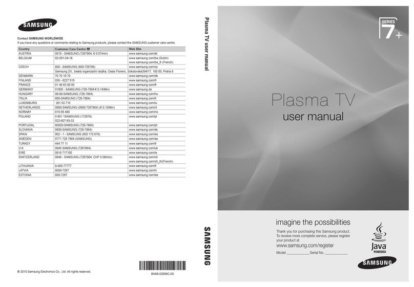 Samsung ps63c7700yw User manual