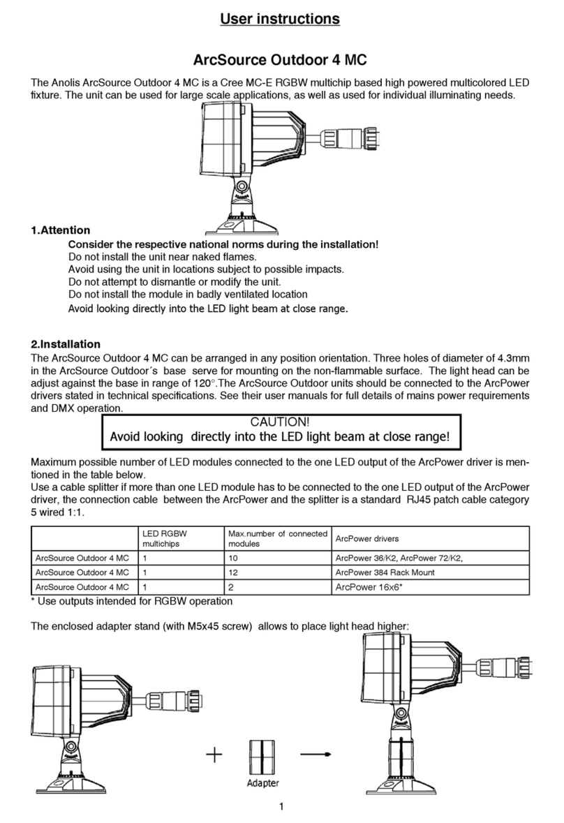 Anolis ArcSource Outdoor 4 MC User instructions