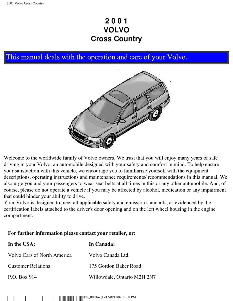 Volvo CROSS COUNTRY 2011 owner's manual