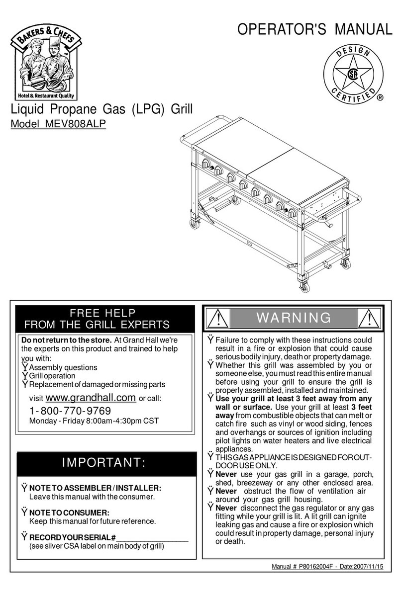 Bakers & Chefs mev808alp Operator's manual