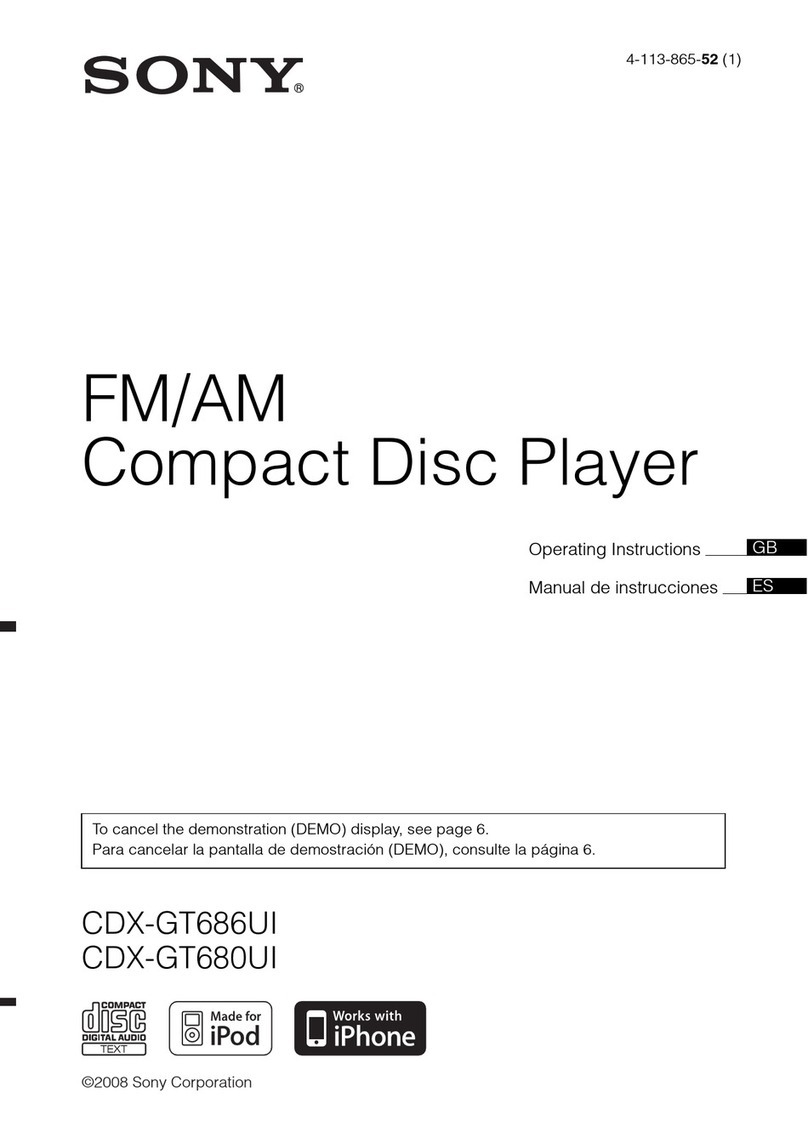 Sony CDX-GT686UI operating instructions