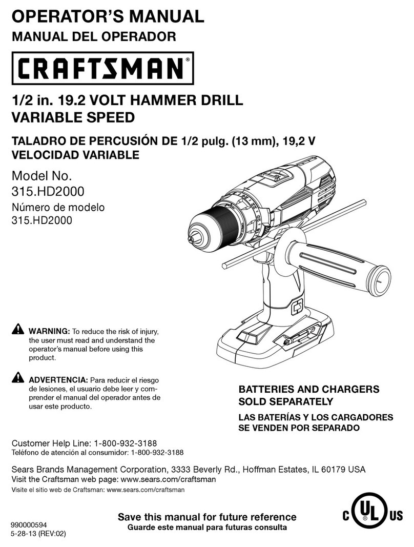 Craftsman 315.HD2000 Operator's manual