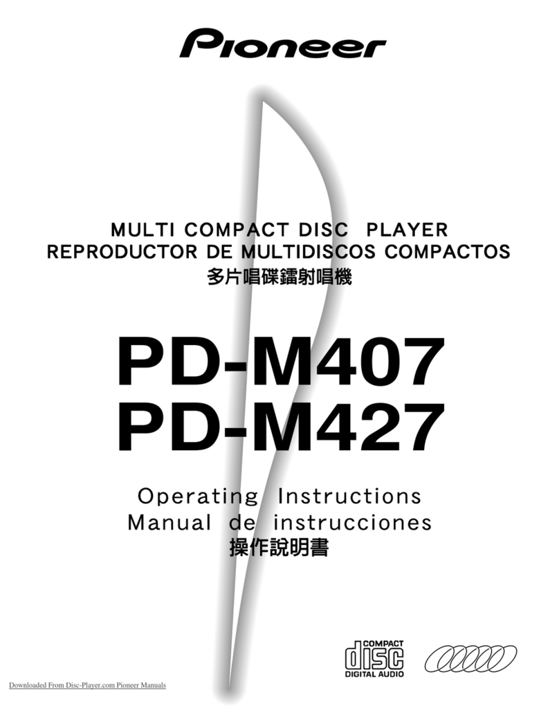 Pioneer PD-M407 User manual
