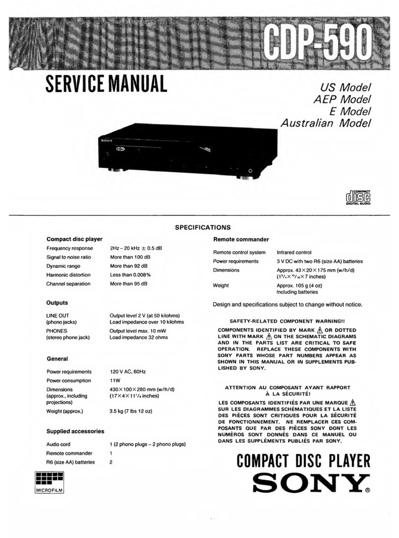 Sony CDP-590 User manual