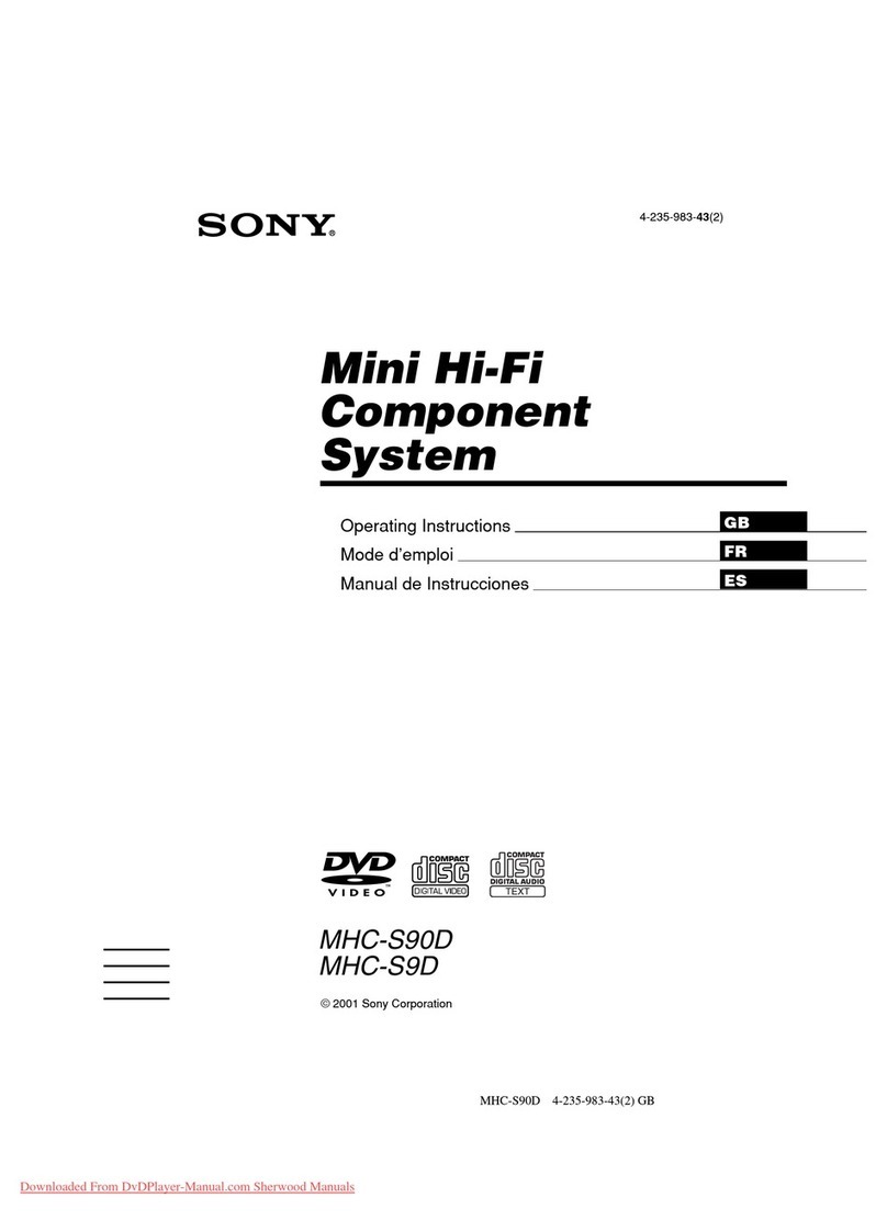 Sony MHC-S90D operating instructions