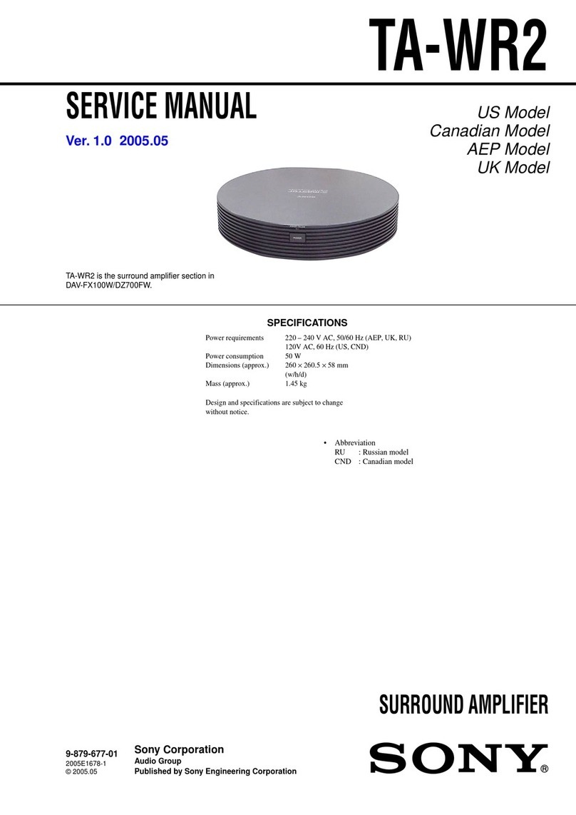 Sony TA-WR2 User manual