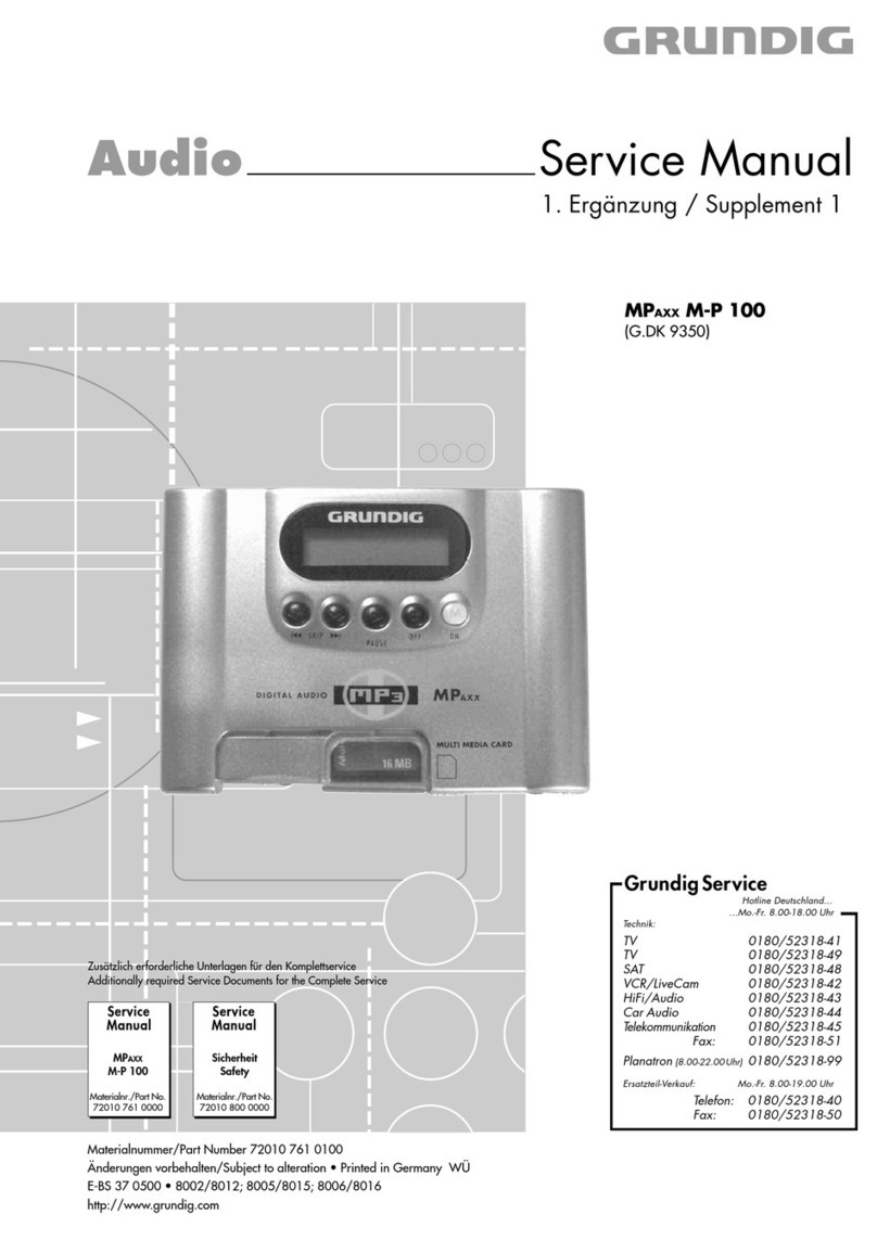 Grundig MPAXXMP-100 User manual