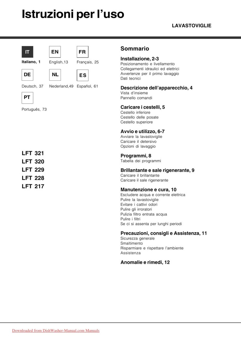 Hotpoint Ariston LFT 321 User manual