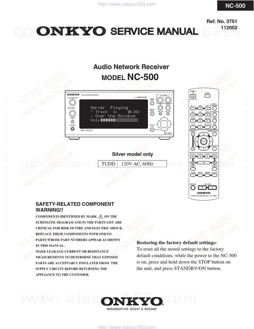 Onkyo NC 500 - NetTune Receiver Service manual