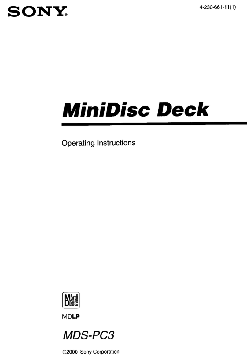 Sony MDS-PC3 User manual