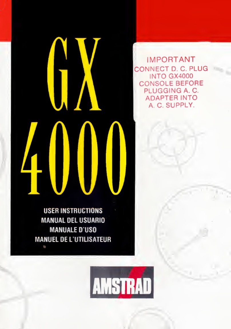 AMSTRAD GX4000 User instruction