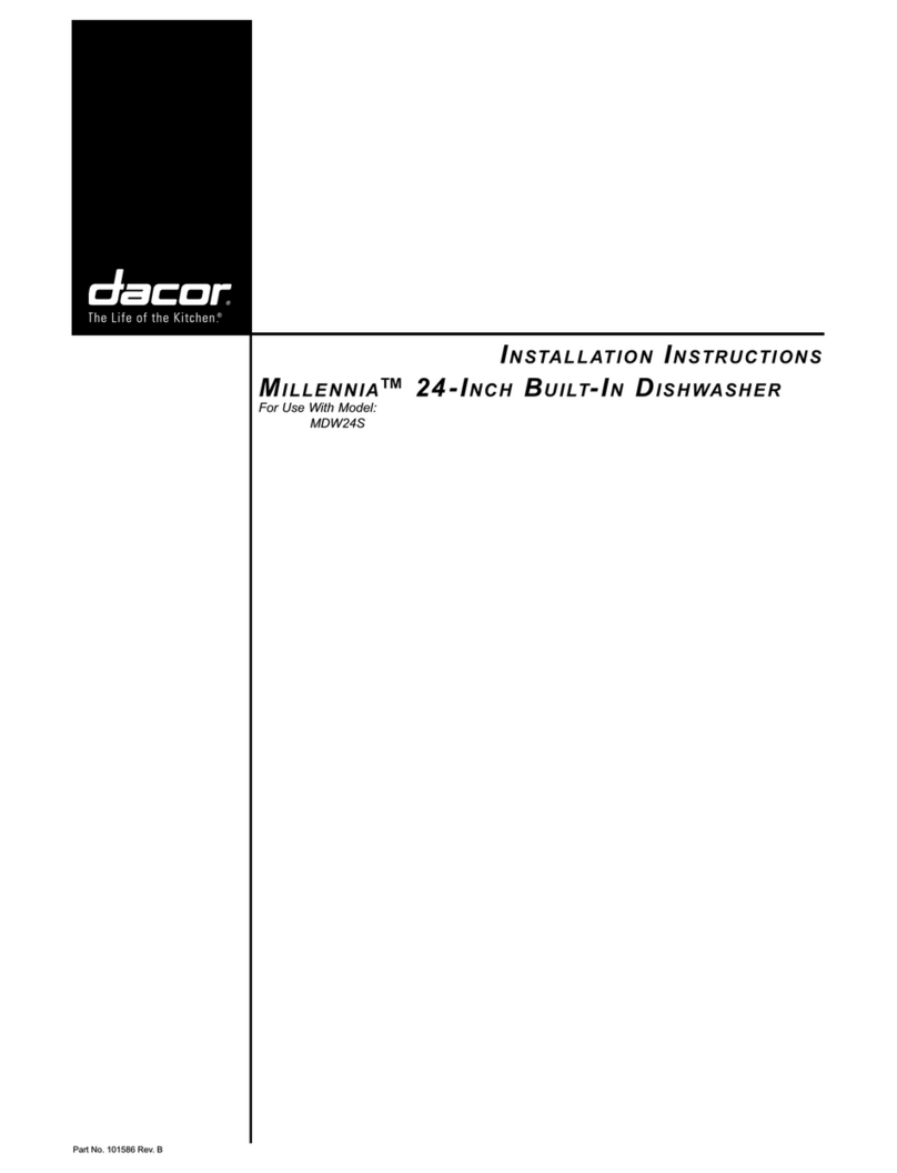 Dacor Millennia MDW24S installation instructions