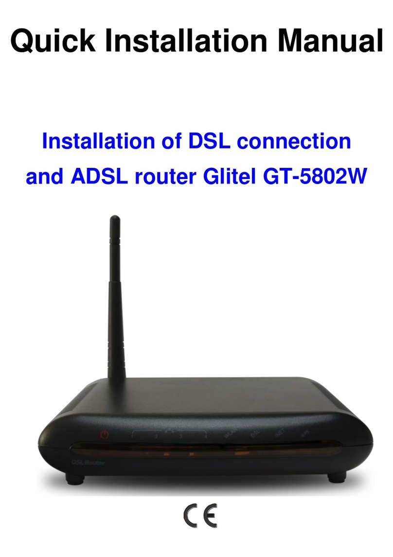 Glitel GT-5802W Quick installation manual