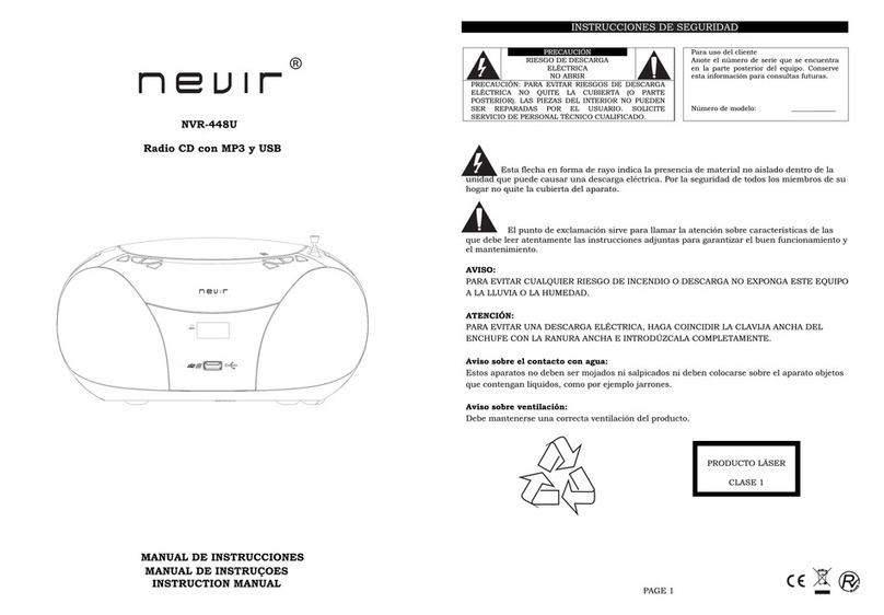 Nevir NVR-448U instruction manual