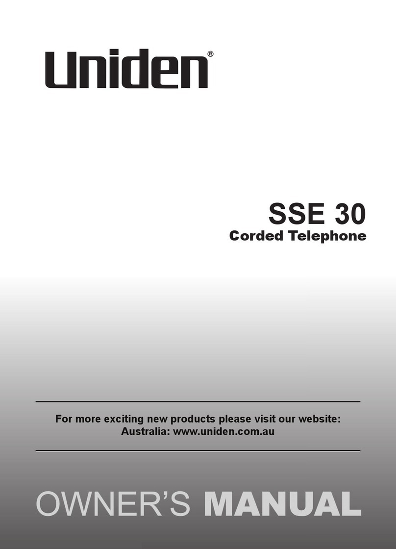 Uniden SSE 30 owner's manual