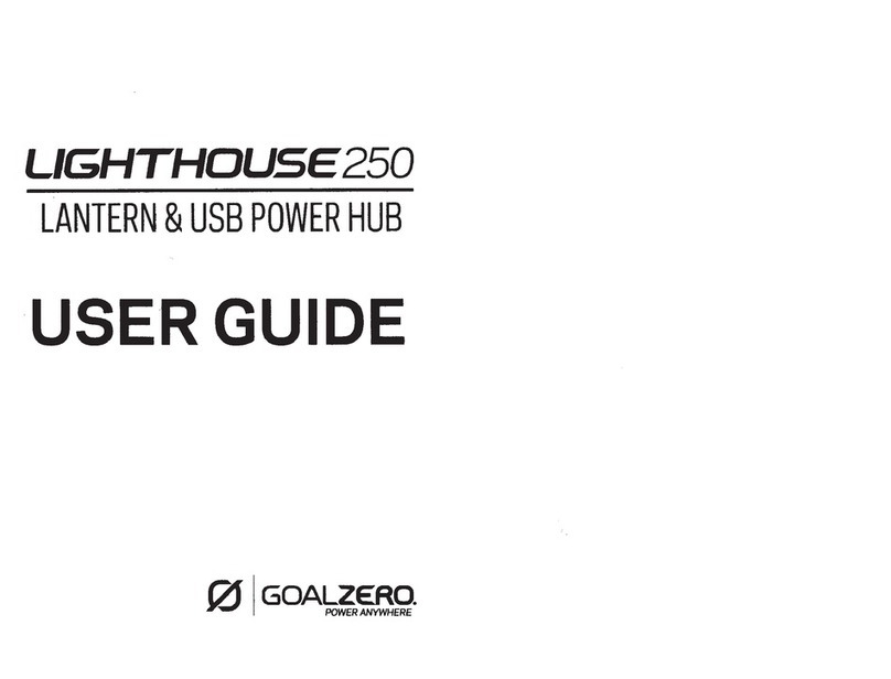 GOAL ZERO LIGHTHOUSE 250 User manual