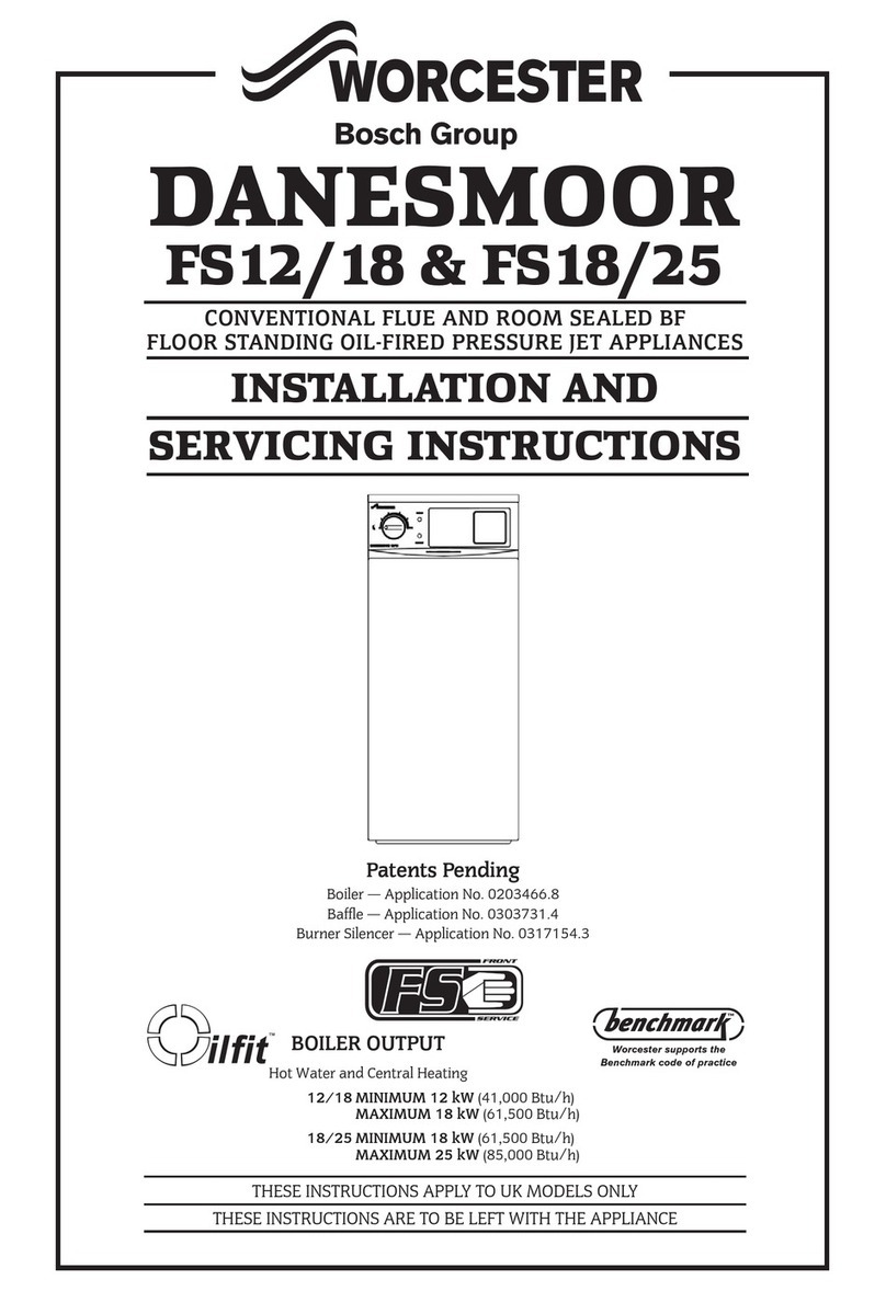 Worcester DANESMOOR FS12/18 Installation and servicing instructions