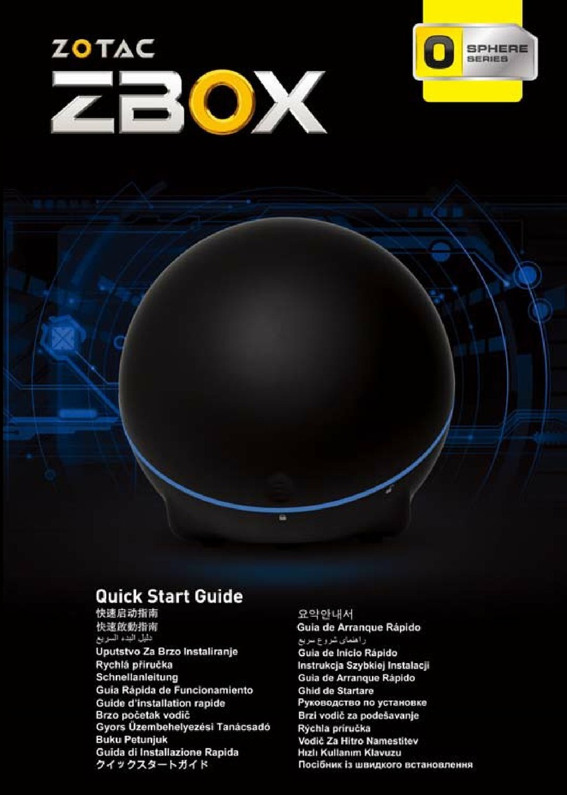 Zotac Zbox Sphere User manual