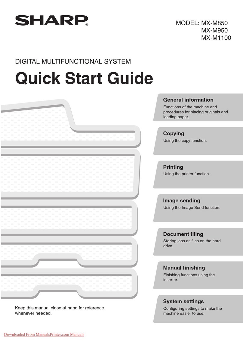 Sharp MX-M850 User manual Sharp MX-M850 User manual