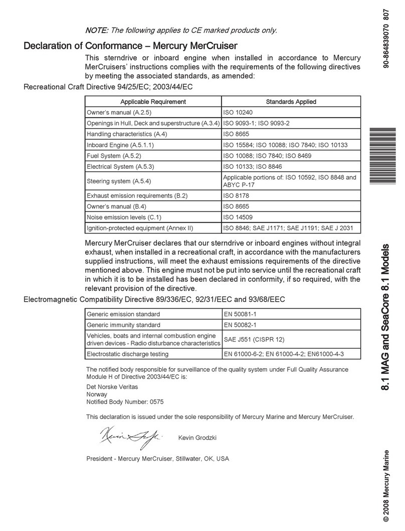 MerCruiser 8.1 MAG User manual