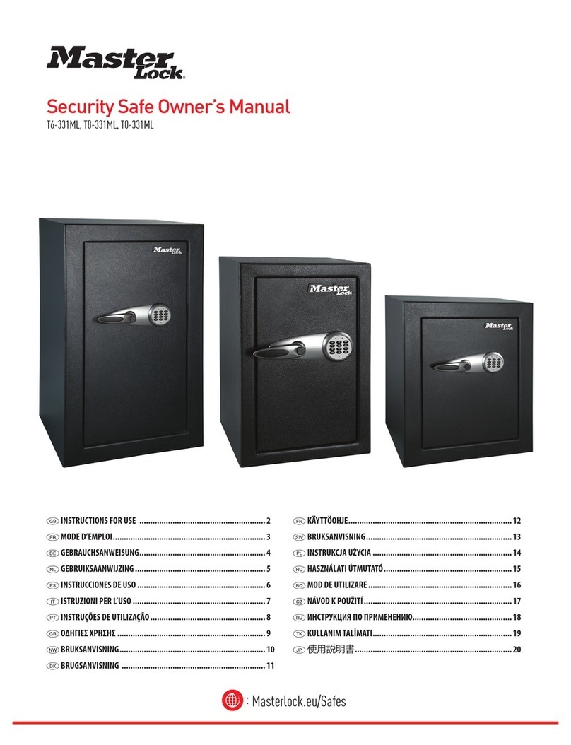 Masterlock T6-331ML User manual