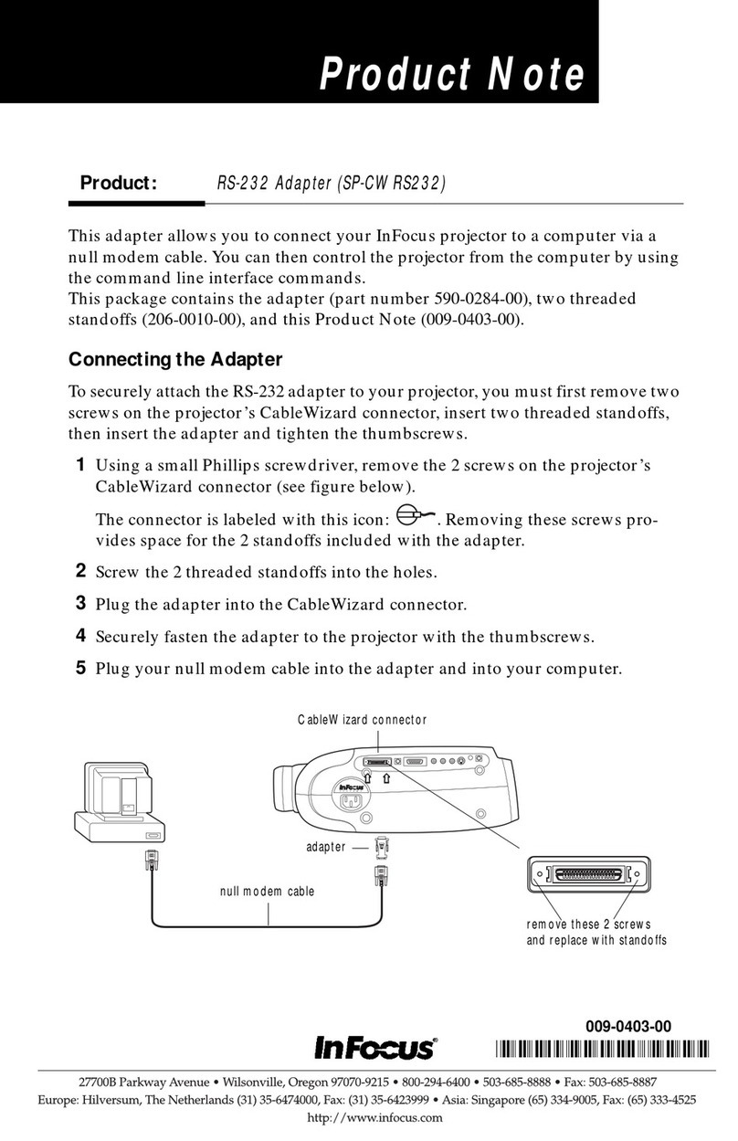 InFocus SP-CWRS232 Product note InFocus SP-CWRS232 Product note