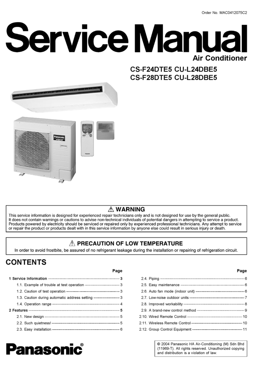 Panasonic CS-F24DTE5 User manual