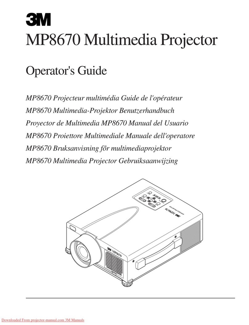 3M Multimedia Projector MP8670 Manual