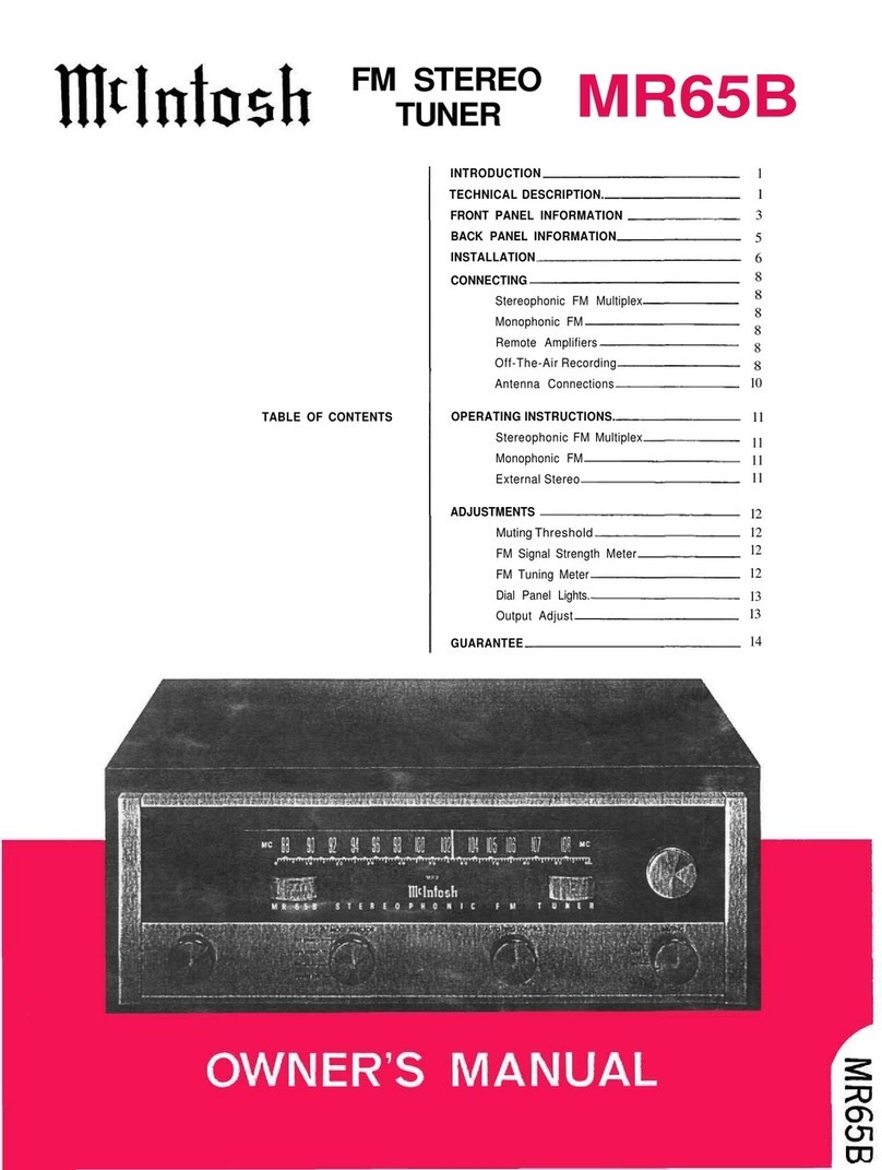 McIntosh MR65B owner's manual