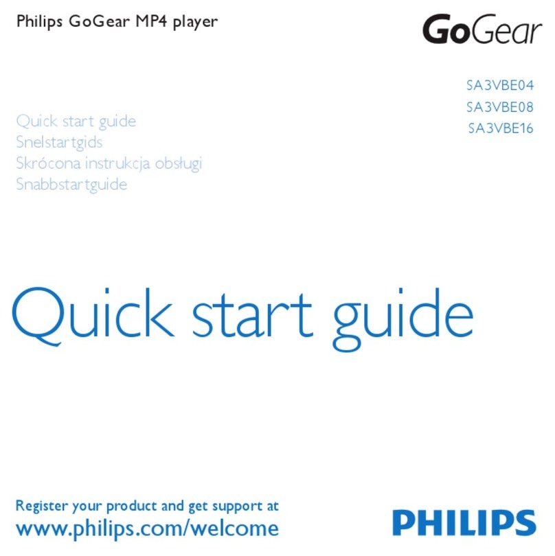 Philips GOGEAR SA3VBE04 User manual