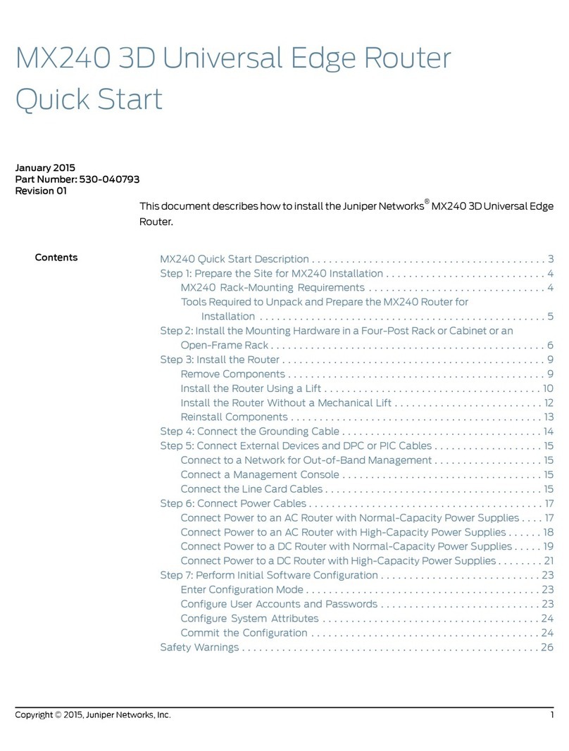 Juniper MX240 User manual Juniper MX240 User manual