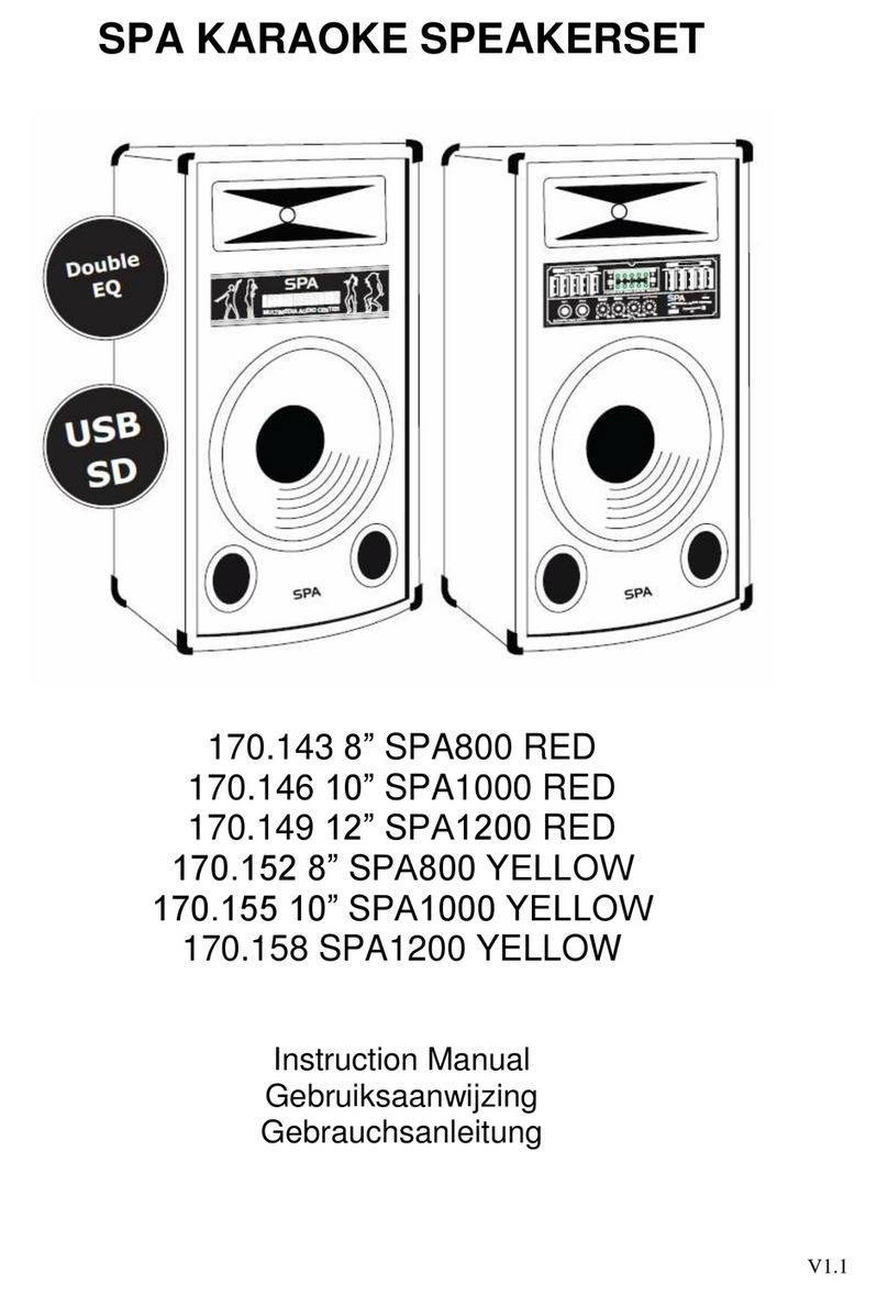 Spa SPA800 RED instruction manual