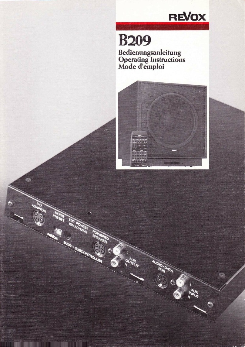 Revox B209 User manual