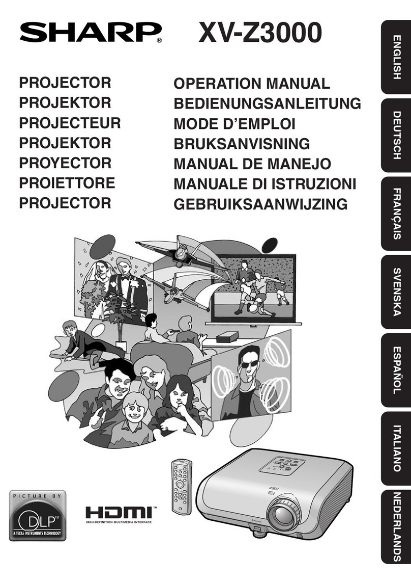 Sharp XV-Z3000 - Vision WXGA DLP Projector User manual