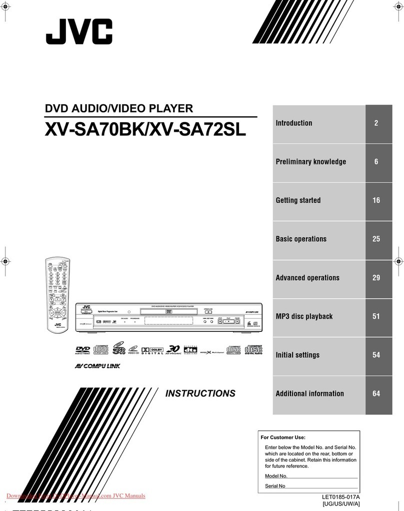 JVC XV-SA70BK User manual