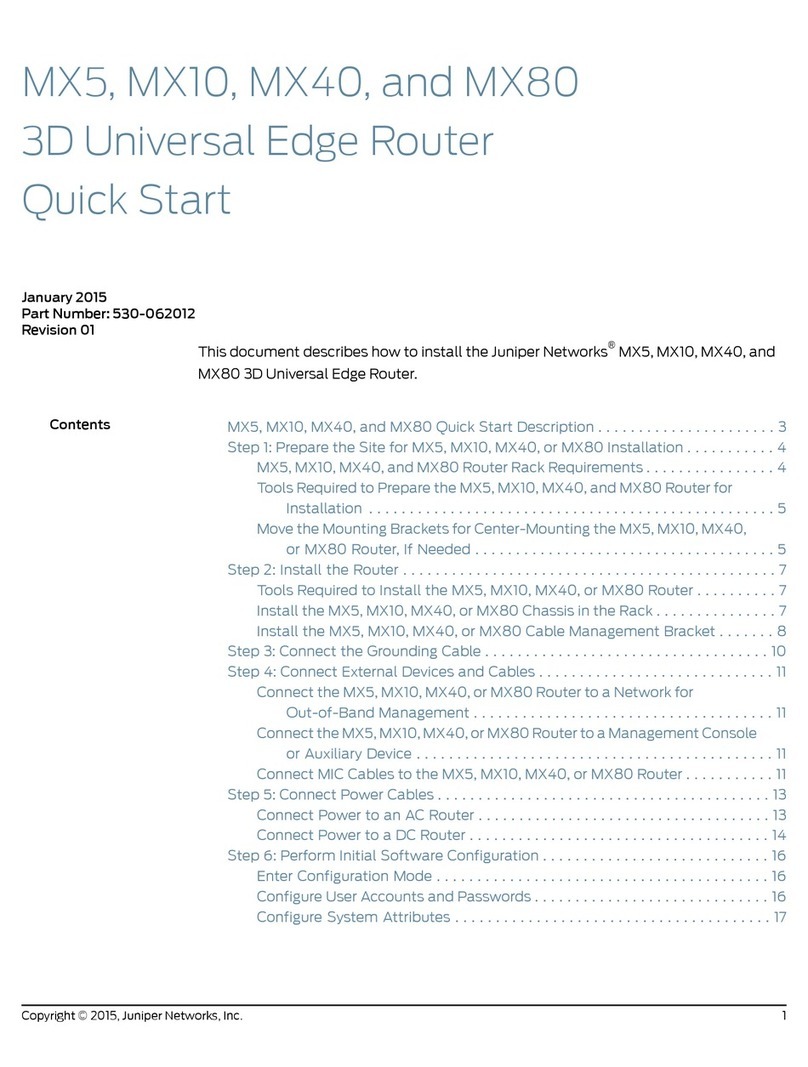 Juniper MX5 User manual Juniper MX5 User manual