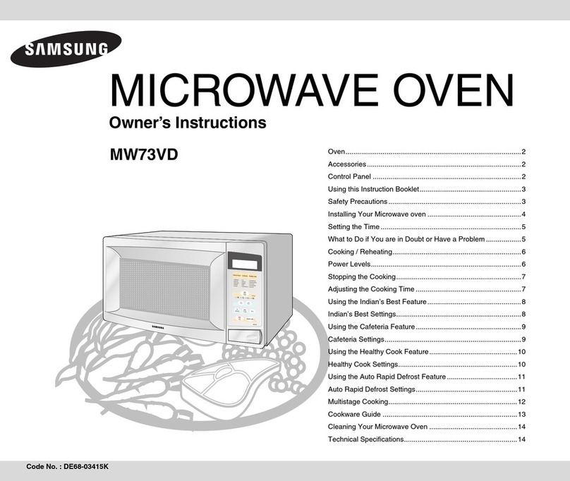 Samsung MW73VD Owner's instructions