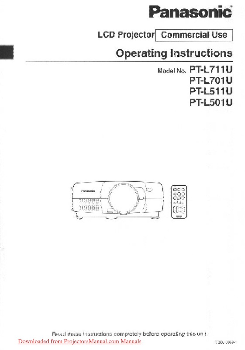 Panasonic PTL711U - LCD PROJECTOR User manual