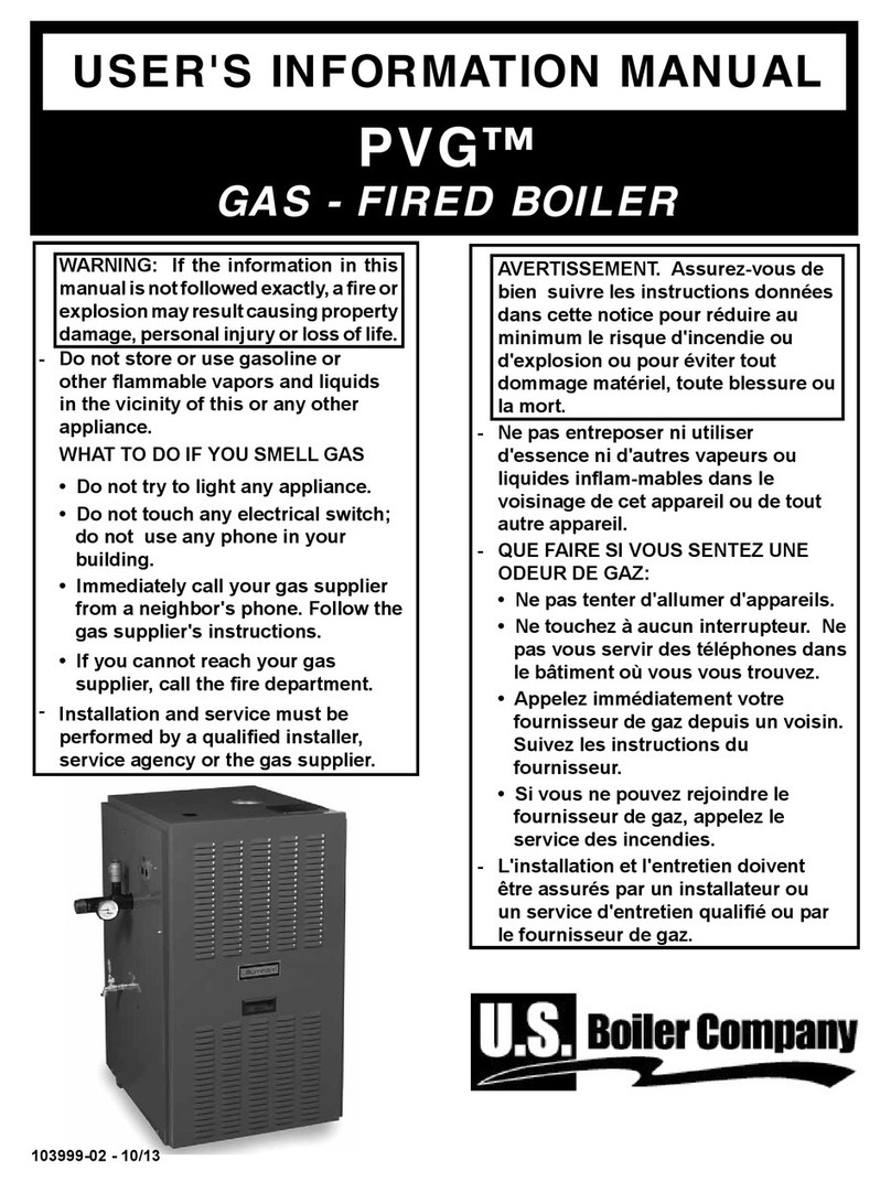 U.S. Boiler Company PVG User manual U.S. Boiler Company PVG User manual