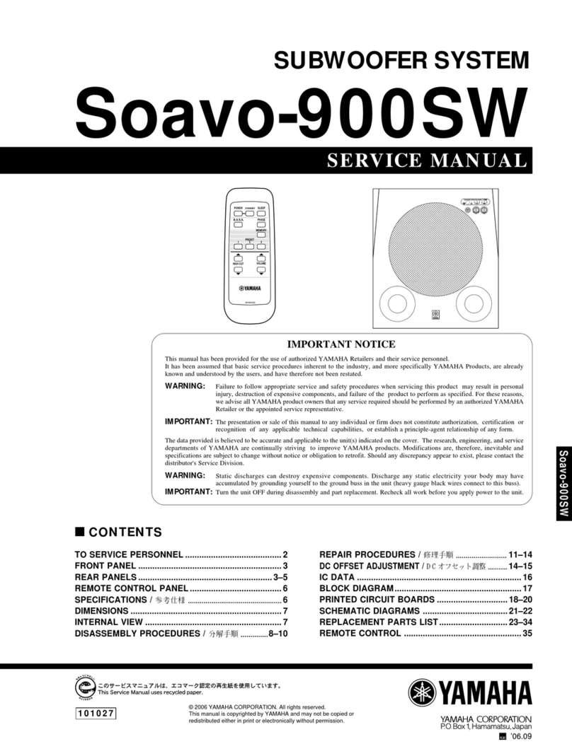 Yamaha Soavo-900SW User manual