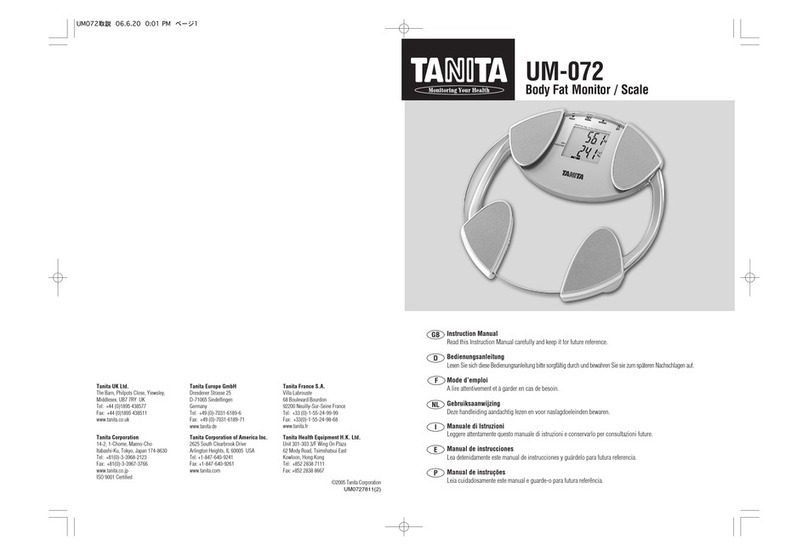 Tanita UM-072 User manual