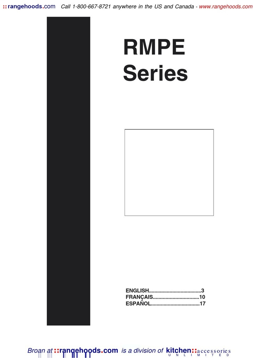 Broan RMPE Series User manual