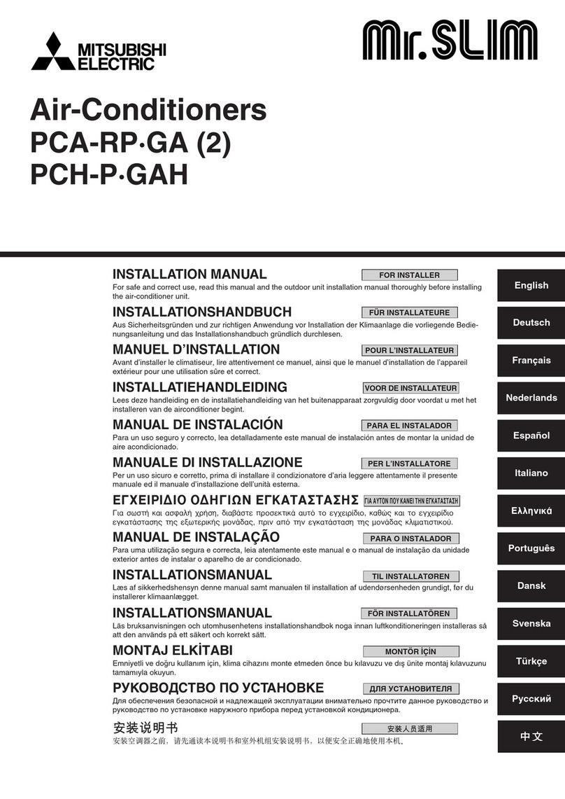 Mitsubishi Electric PCA-RP GA User manual Mitsubishi Electric PCA-RP GA User manual