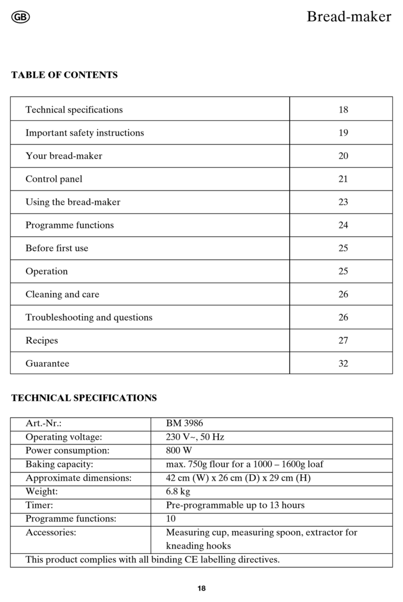 SEVERIN BM 3986 - User manual