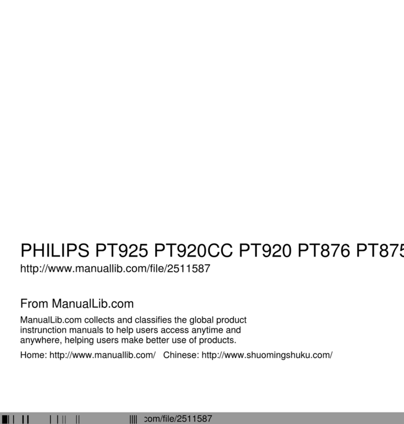 Philips PT920CC User manual