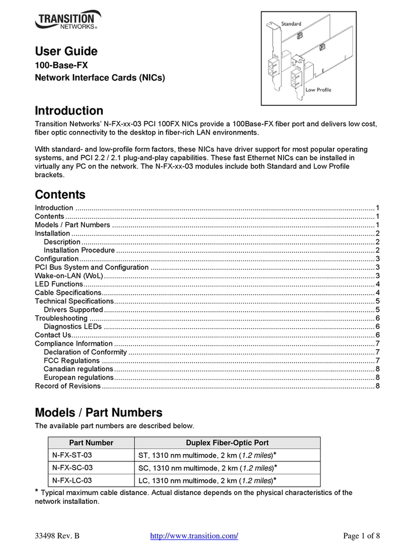 Transition Networks N-FX-xx-03 User manual