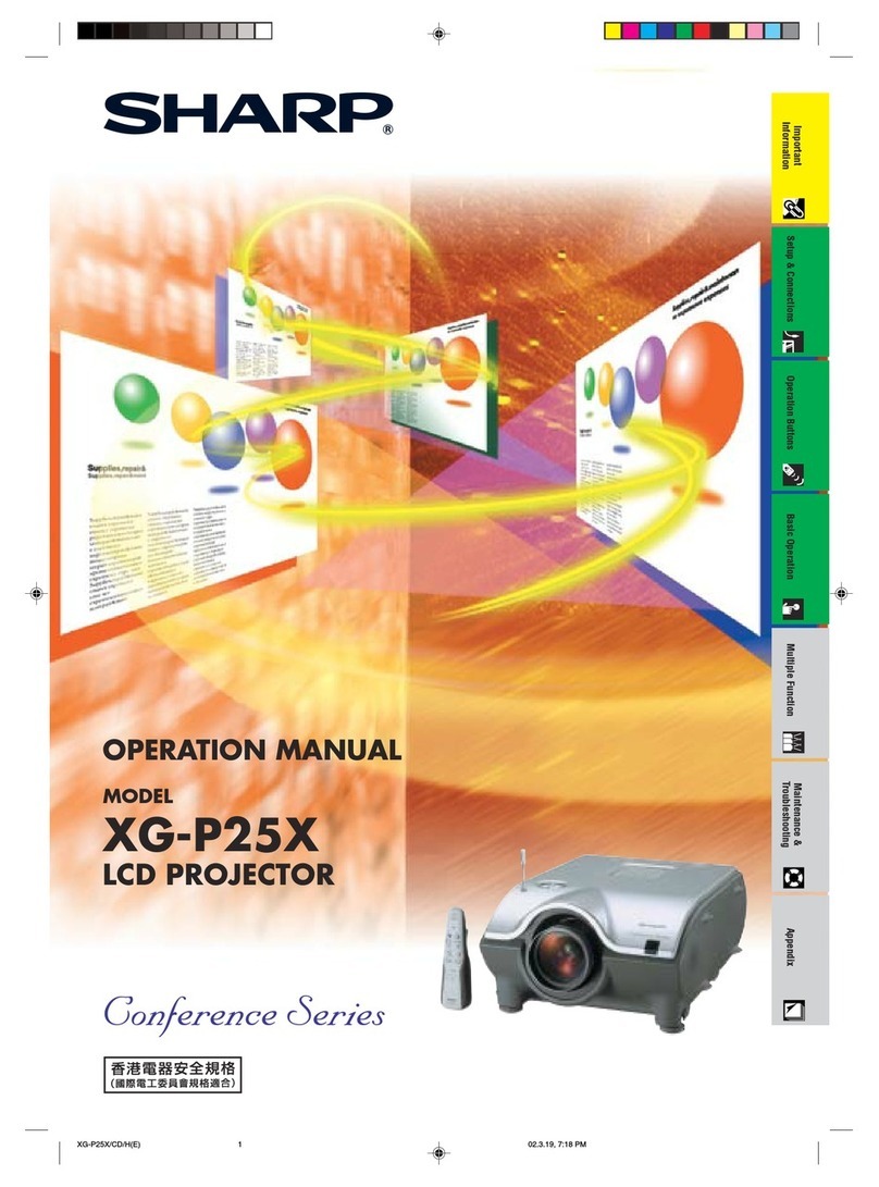 Sharp XG-P25X - Conference Series XGA LCD... User manual