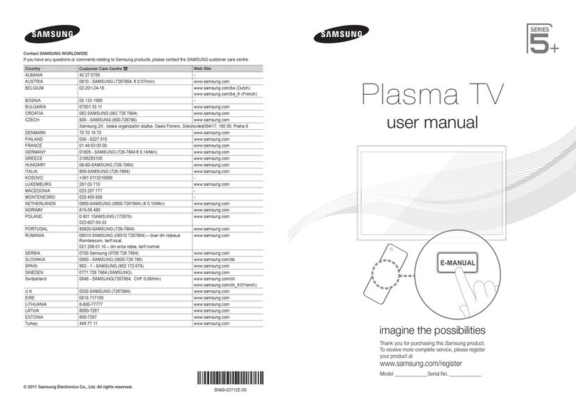 Samsung ps59d530a5w User manual